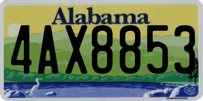 AL license plate 4AX8853