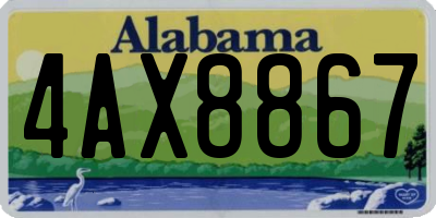 AL license plate 4AX8867