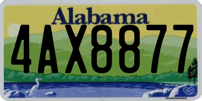 AL license plate 4AX8877