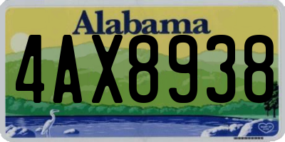 AL license plate 4AX8938