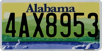 AL license plate 4AX8953