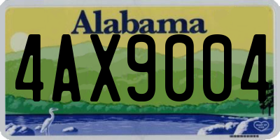 AL license plate 4AX9004
