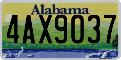 AL license plate 4AX9037