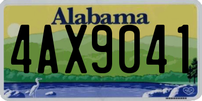 AL license plate 4AX9041