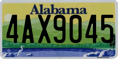 AL license plate 4AX9045