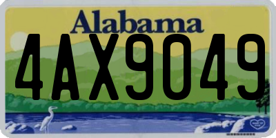 AL license plate 4AX9049