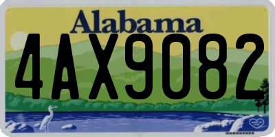 AL license plate 4AX9082