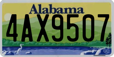 AL license plate 4AX9507