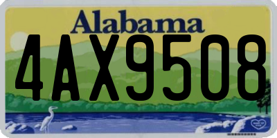AL license plate 4AX9508