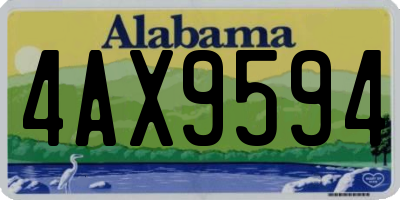 AL license plate 4AX9594