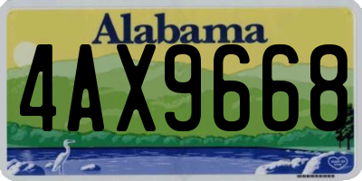 AL license plate 4AX9668