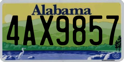 AL license plate 4AX9857