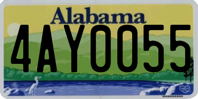 AL license plate 4AY0055