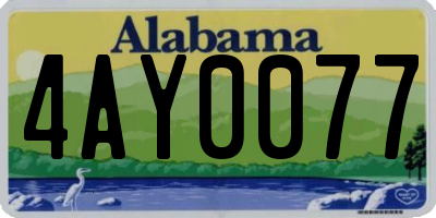 AL license plate 4AY0077