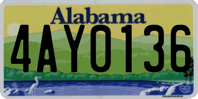 AL license plate 4AY0136