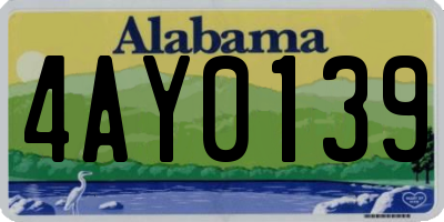 AL license plate 4AY0139