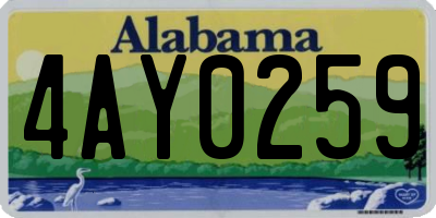 AL license plate 4AY0259