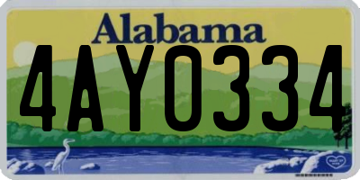 AL license plate 4AY0334