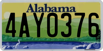 AL license plate 4AY0376