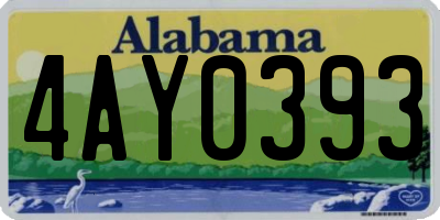 AL license plate 4AY0393