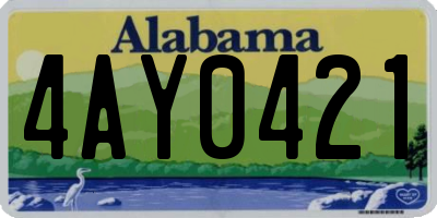 AL license plate 4AY0421