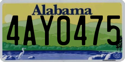 AL license plate 4AY0475