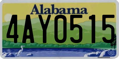 AL license plate 4AY0515