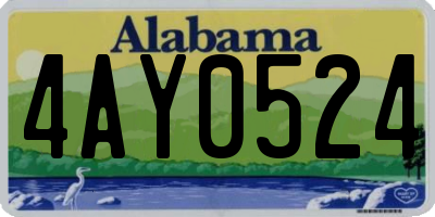 AL license plate 4AY0524