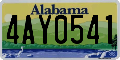 AL license plate 4AY0541