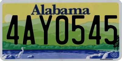 AL license plate 4AY0545