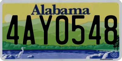AL license plate 4AY0548