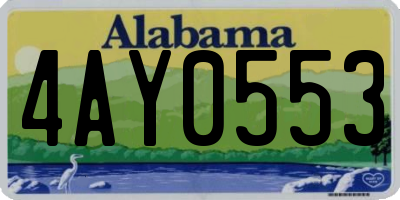 AL license plate 4AY0553