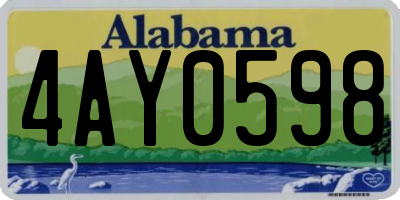 AL license plate 4AY0598