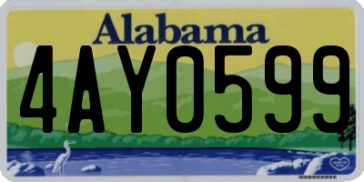 AL license plate 4AY0599
