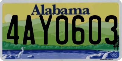 AL license plate 4AY0603