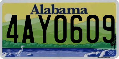 AL license plate 4AY0609