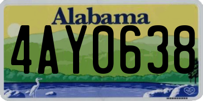 AL license plate 4AY0638
