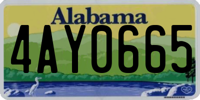 AL license plate 4AY0665