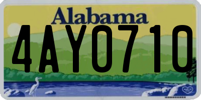 AL license plate 4AY0710