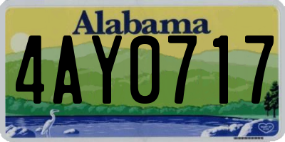 AL license plate 4AY0717