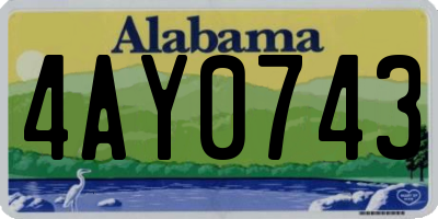 AL license plate 4AY0743