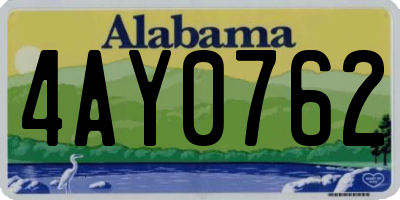 AL license plate 4AY0762