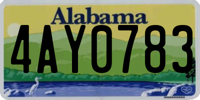 AL license plate 4AY0783