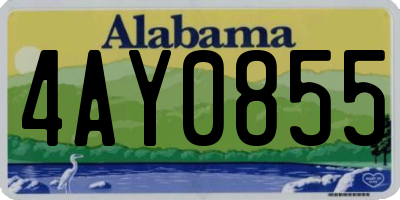 AL license plate 4AY0855