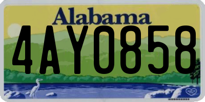 AL license plate 4AY0858