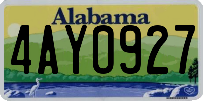 AL license plate 4AY0927