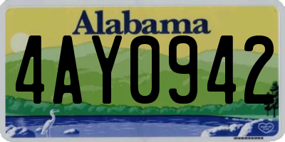AL license plate 4AY0942