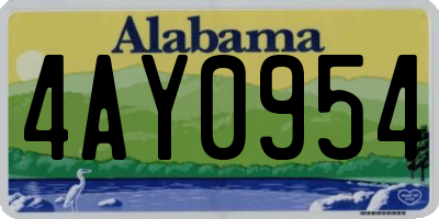 AL license plate 4AY0954
