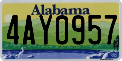 AL license plate 4AY0957