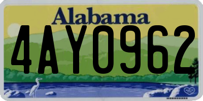 AL license plate 4AY0962